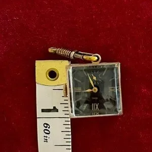 Vintage 1940’s lucite cube hanging Royce watch Originally hung from a bow pin ROYCE New York | Accessories | Vintage 94s Lucite Cube  main image 4